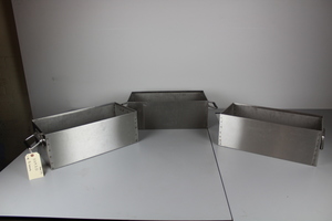 Thumbnail image of Set of 3 Heavy Duty Stainless Steel Planters with Handles  48 x 23 x 18 cm