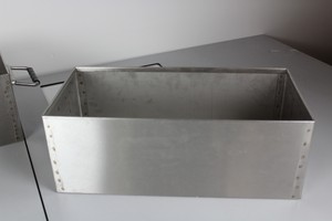Thumbnail image of Set of 3 Heavy Duty Stainless Steel Planters with Handles  48 x 23 x 18 cm