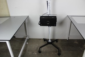 Thumbnail image of Medical Infrared Twin Bulb Lamp Free Standing on Wheels 