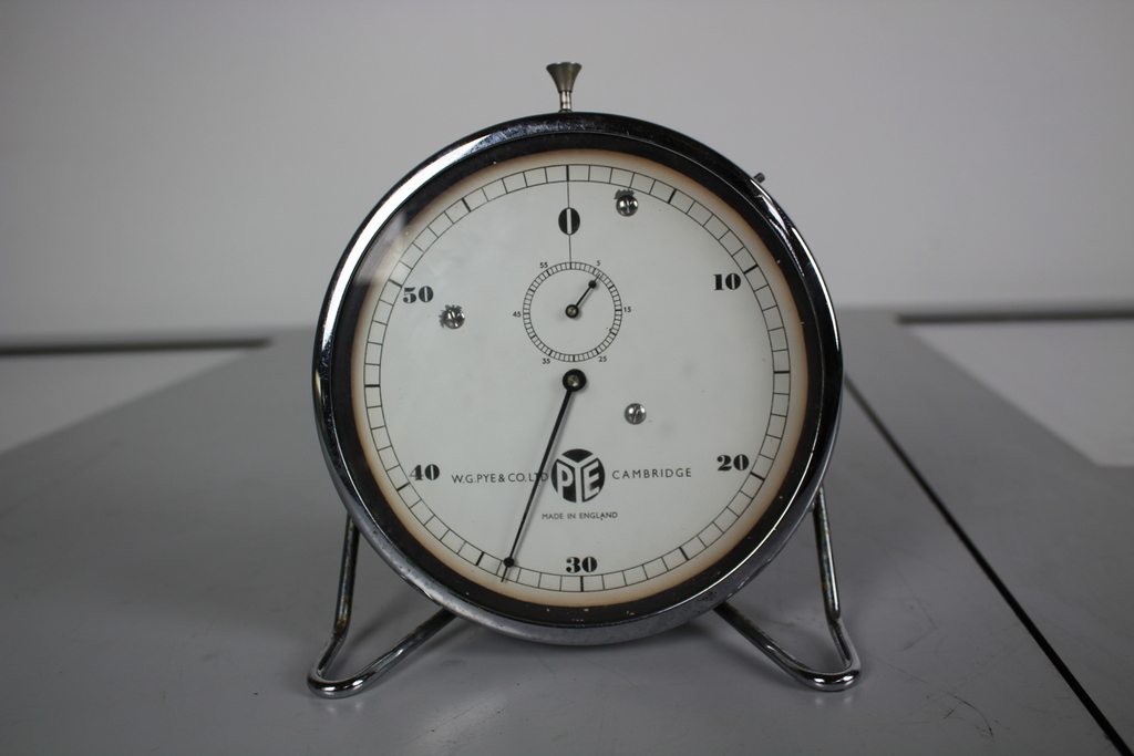 Image of Vintage Wind-up Bakelite Stop Clock Timer on Adjustable Stand