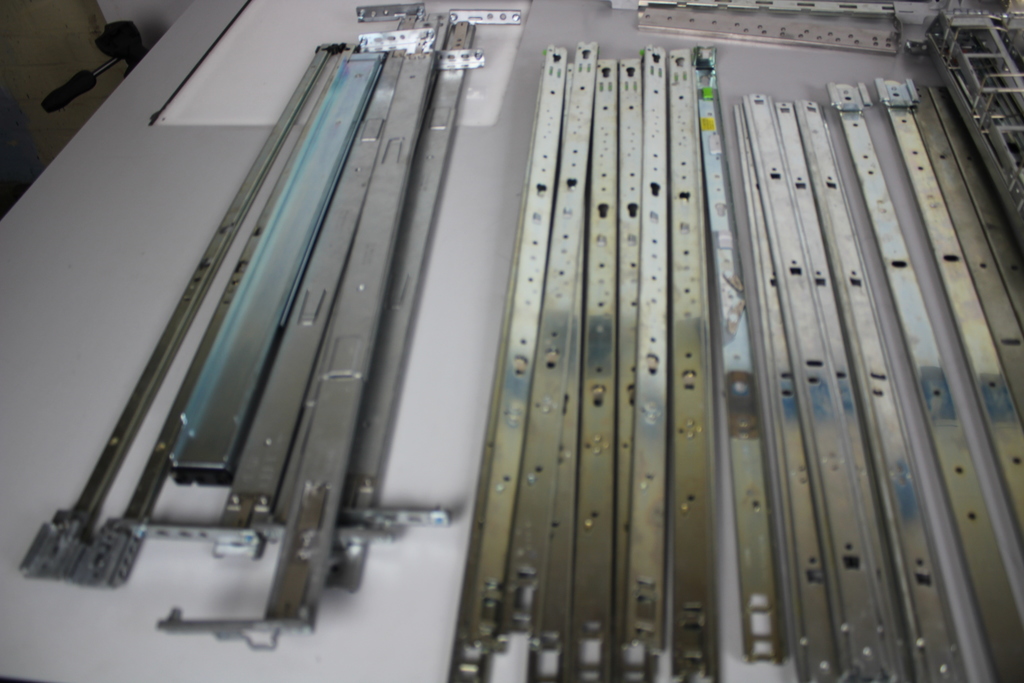 Large quantity of Server Rack equipment by Kingslide, Foxconn and others