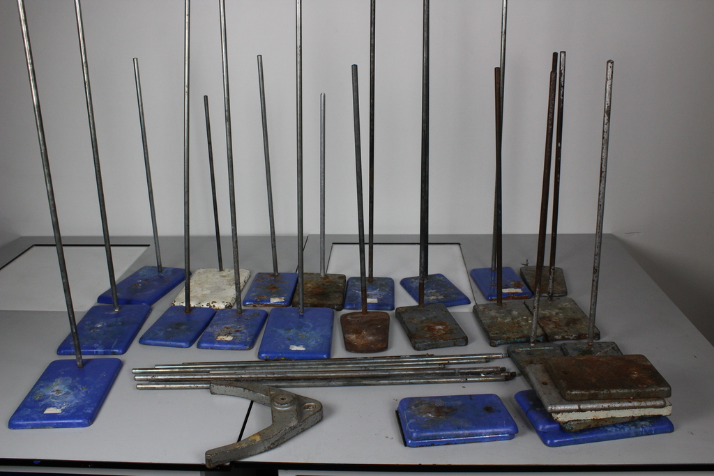 Image of 27 x Laboratory Clamp Stands w/ extra rod lengths