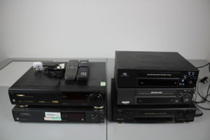 Thumbnail image of Set of 6 VCR Units Panasonic AG-6040, NV-FS88, NV-F70 JVC Ganz Vista
