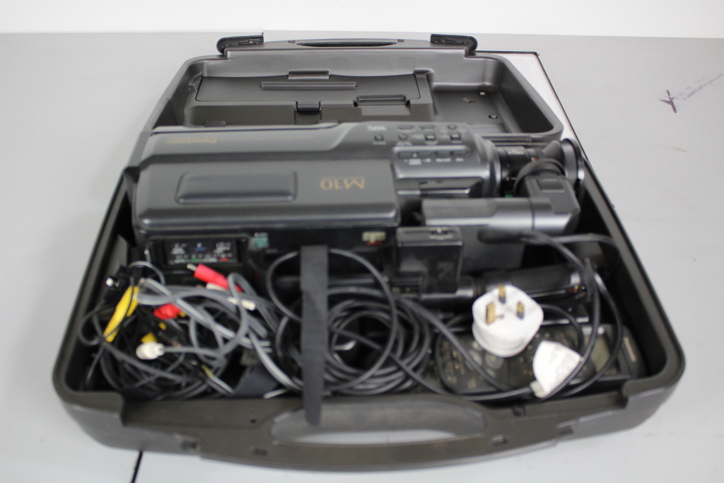 Image of VHS Movie NV-M10B Video Camera Camcorder Package with Hard Case