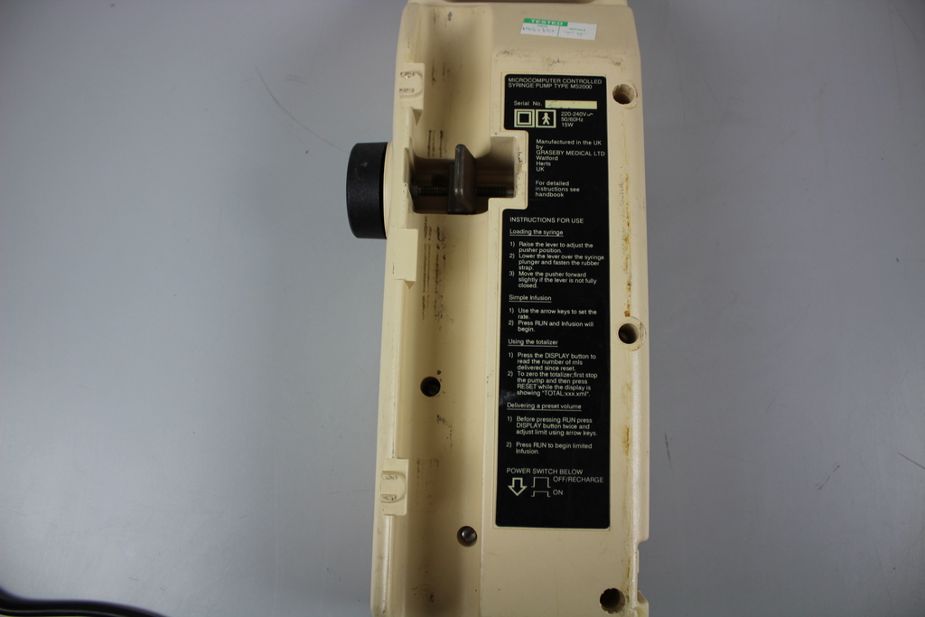 Image of Graseby Medical Microcomputer Controlled Syringe Pump type MS2000 Laboratory Lab