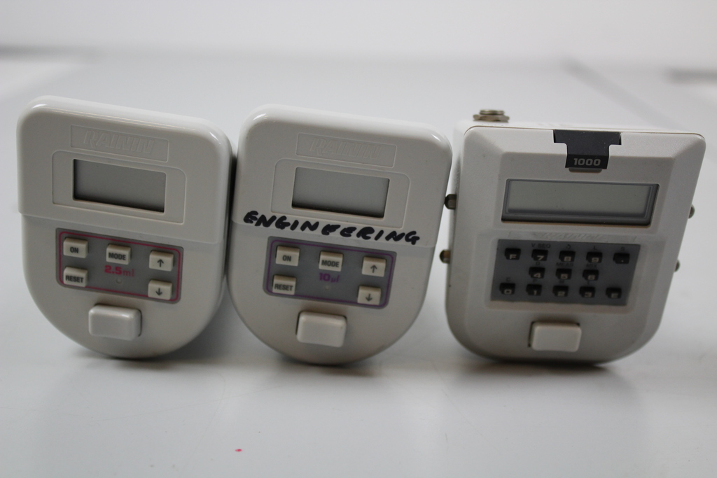 Image of Lot of 3 Rainin Digital Pipette 2DPA DPA 2.5ml 10ul