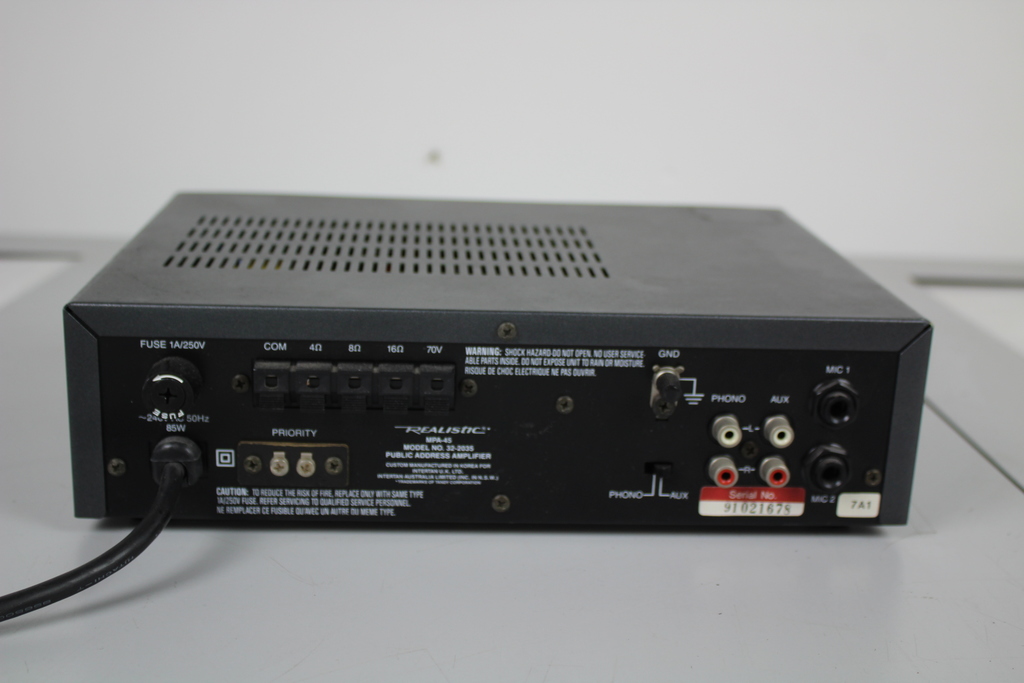 Image of Realistic MPA-45 Public Address PA Amplifier 35 Watt 