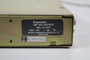 Thumbnail image of Panasonic Time-Date Generator WJ 810 WJ-810