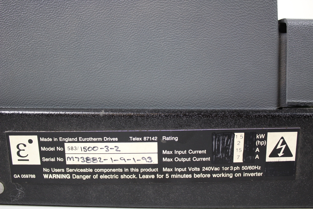 Image of Eurotherm Drives 583 SSD Inverter 1.5 kw, 240 V, 1 or 3 ph, 50/60 Hz