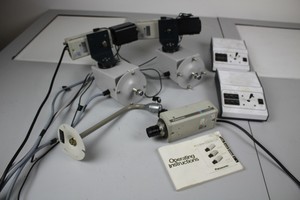 Thumbnail image of 3 Panasonic Digital Colour CCTV WV-CL322E Camera 2 Dennard Controllers & Housing