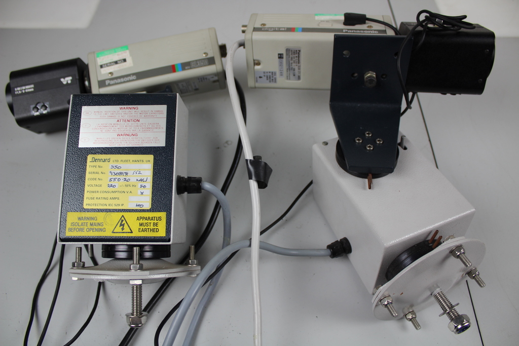 Image of 3 Panasonic Digital Colour CCTV WV-CL322E Camera 2 Dennard Controllers & Housing