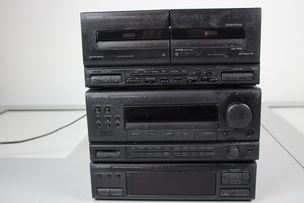 Image of Kenwood Stack System GE-711 Graphic Equalizer X-711 Cassette Deck A711L Receiver