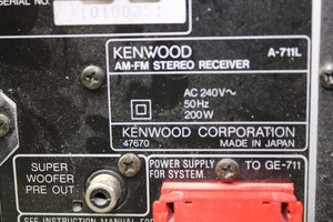 Thumbnail image of Kenwood Stack System GE-711 Graphic Equalizer X-711 Cassette Deck A711L Receiver