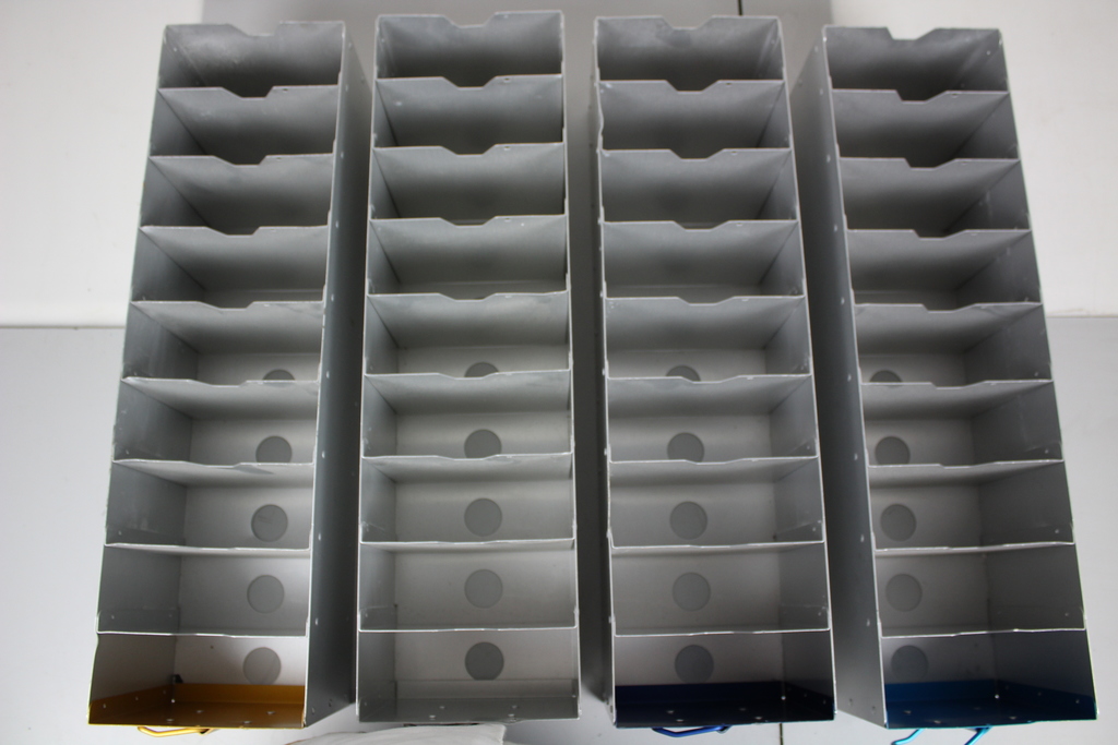 Image of Set of 4 Aluminium Planters 51cm x 14cm x 14cm each up-cycled 