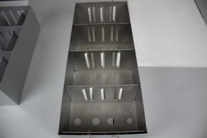 Thumbnail image of 3 Assorted Planters, 2 aluminium 41x24x17 & 41x24x14, 1 stainless steel 56x23x14