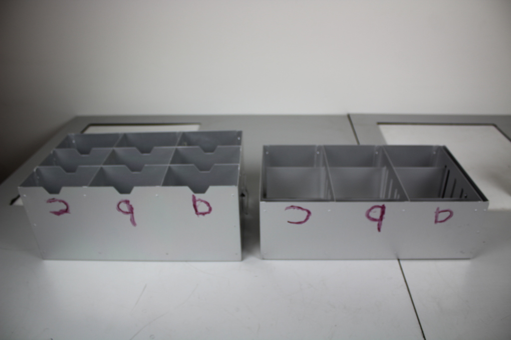 Image of 3 Assorted Planters, 2 aluminium 41x24x17 & 41x24x14, 1 stainless steel 56x23x14
