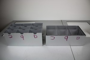 Thumbnail image of 3 Assorted Planters, 2 aluminium 41x24x17 & 41x24x14, 1 stainless steel 56x23x14
