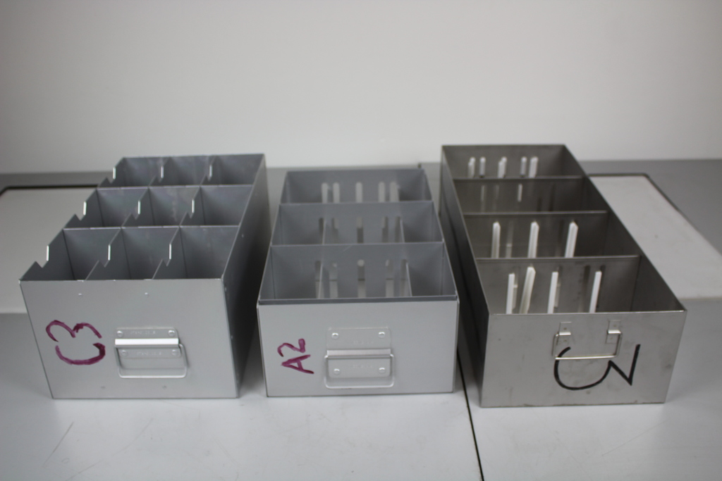 Image of 3 Assorted Planters, 2 aluminium 41x24x17 & 41x24x14, 1 stainless steel 56x23x14