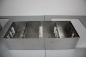 Thumbnail image of 3 Assorted Planters, 2 aluminium 41x24x17 & 41x24x14, 1 stainless steel 56x23x14
