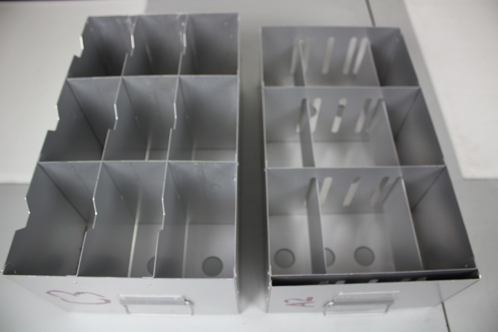 Image of 3 Assorted Planters, 2 aluminium 41x24x17 & 41x24x14, 1 stainless steel 56x23x14