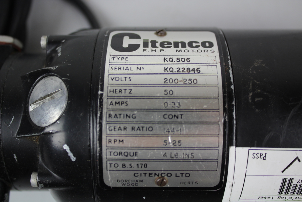 Image of Lot of 3 Citenco Motors 2 x KQPS/20, KQ506 Electrical Engineering Eng