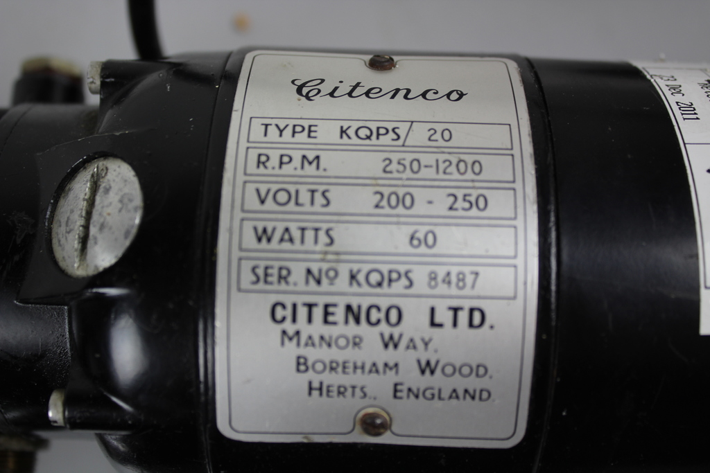 Image of Lot of 3 Citenco Motors 2 x KQPS/20, KQ506 Electrical Engineering Eng