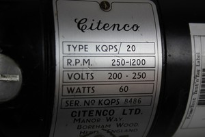 Thumbnail image of Lot of 3 Citenco Motors 2 x KQPS/20, KQ506 Electrical Engineering Eng