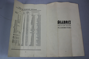 Thumbnail image of Vintage Allbrit Planimeter in case & in original box Antique Engineering