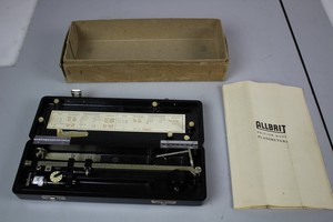 Thumbnail image of Vintage Allbrit Planimeter in case & in original box Antique Engineering