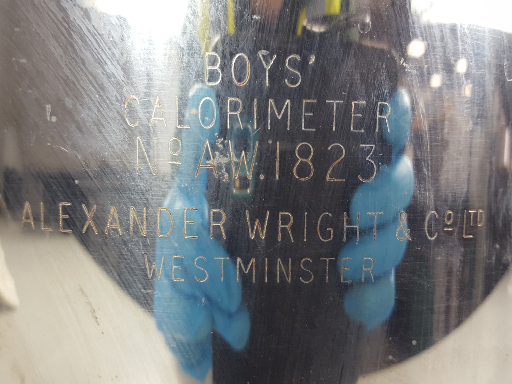 Image of Antique / Vintage Boys Gas Calorimeter by Alex Wright no 1823 Laboratory Lab