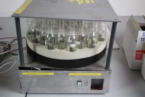 Thumbnail image of Fraction Collector + 5 boxes of Glassware.  Spares or Repair Laboratory Lab 