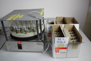 Thumbnail image of Fraction Collector + 5 boxes of Glassware.  Spares or Repair Laboratory Lab 