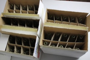 Thumbnail image of Fraction Collector + 5 boxes of Glassware.  Spares or Repair Laboratory Lab 