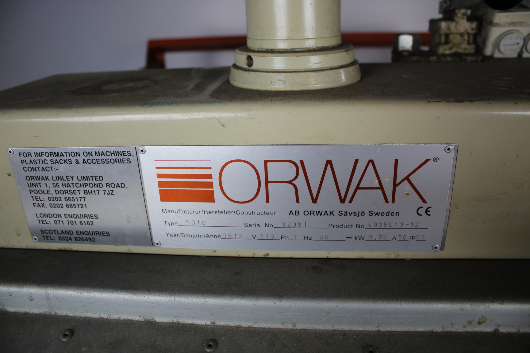 Image of Orwak 5010 Hydraulic Press Baler, Waste Compacter