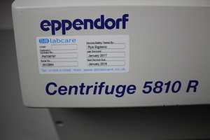 Thumbnail image of Eppendorf Centrifuge 5810R ,Bucket Rotor, Benchtop, Spares repairs