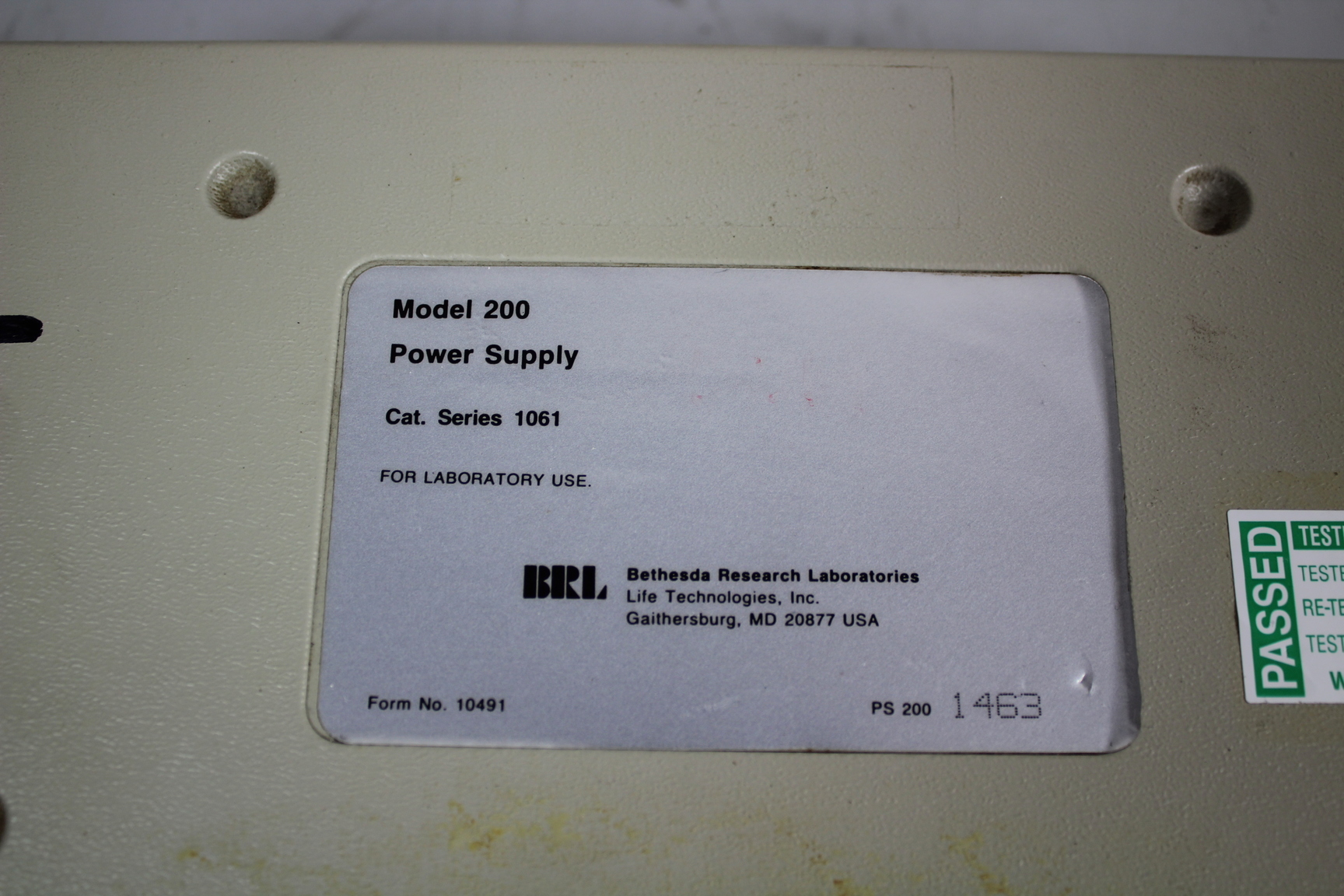 Image of Belthesda Research Laboratories BRL Model 200 Lab Power Supply 50-200         
