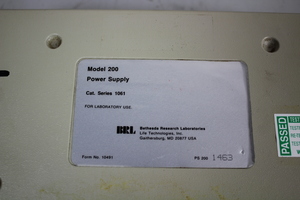 Thumbnail image of Belthesda Research Laboratories BRL Model 200 Lab Power Supply 50-200         