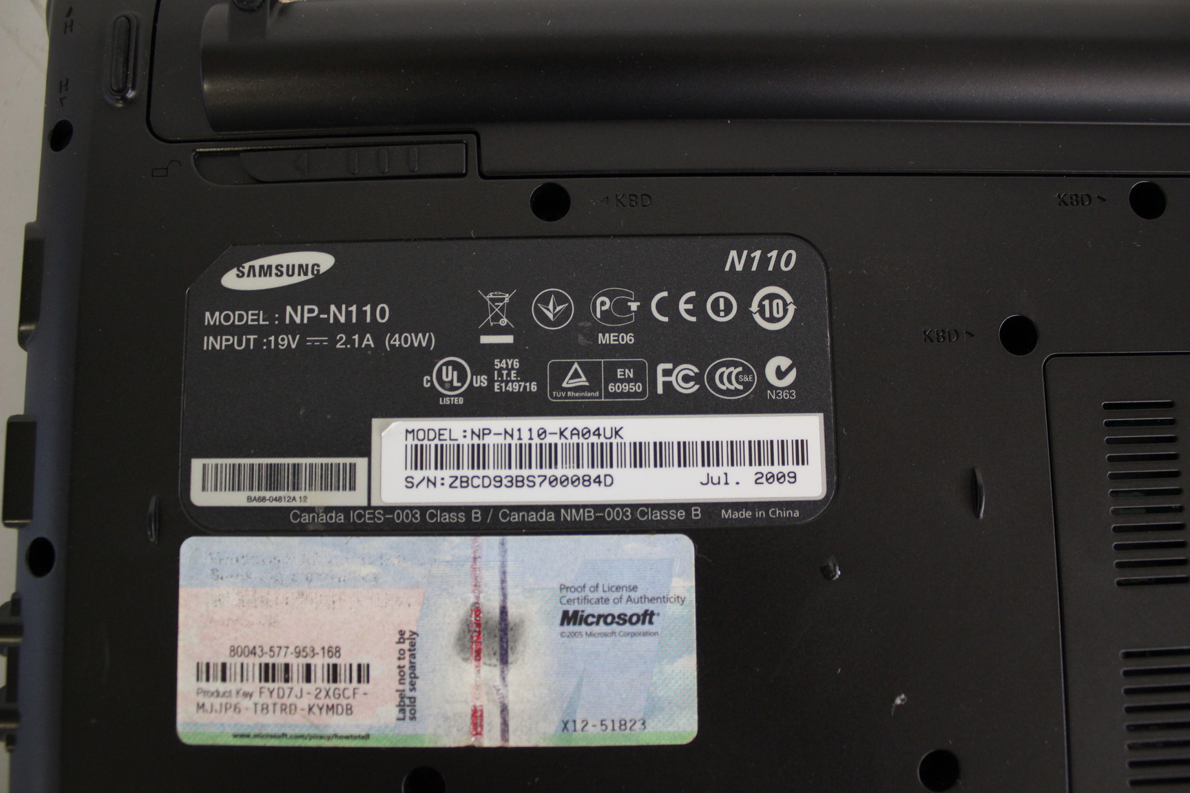 Image of Job Lot 2 Laptops Dell Inspiron 630M Samsung Model NP-N110 Not tested