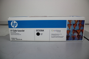 Thumbnail image of HP OEM Genuine CC530A Black Laserjet Toner Cartridge Sealed in Box