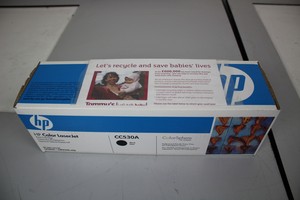 Thumbnail image of HP OEM Genuine CC530A Black Laserjet Toner Cartridge Sealed in Box
