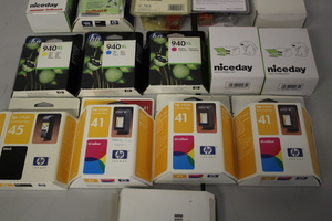 Thumbnail image of Collection of HP Inkjet Cartridges, All unused most still sealed in box