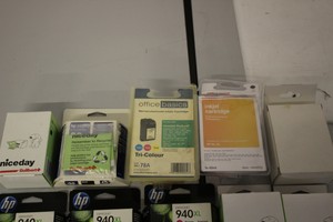 Thumbnail image of Collection of HP Inkjet Cartridges, All unused most still sealed in box
