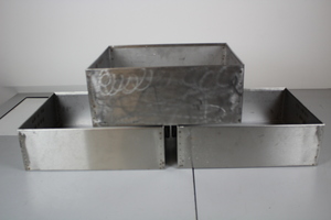 Thumbnail image of Set of 3 Large Heavy Duty Stainless Steel Planters 48x40x16cm appox with Handles