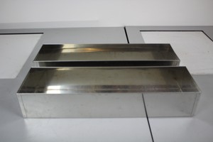 Thumbnail image of Pair of Stainless Steel Planters Plant Pots 56 cm x 15.5 cm x 10 cm