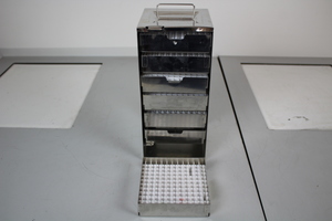 Thumbnail image of Laboratory Freezer Rack, Stainless Steel, 16 x 16 x 36 cm, 7 Loose shelves, 