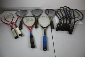 Thumbnail image of Job Lot of 14 Squash Racquets Rackets Browning, Slazenger, Dunlop, Olympus, 