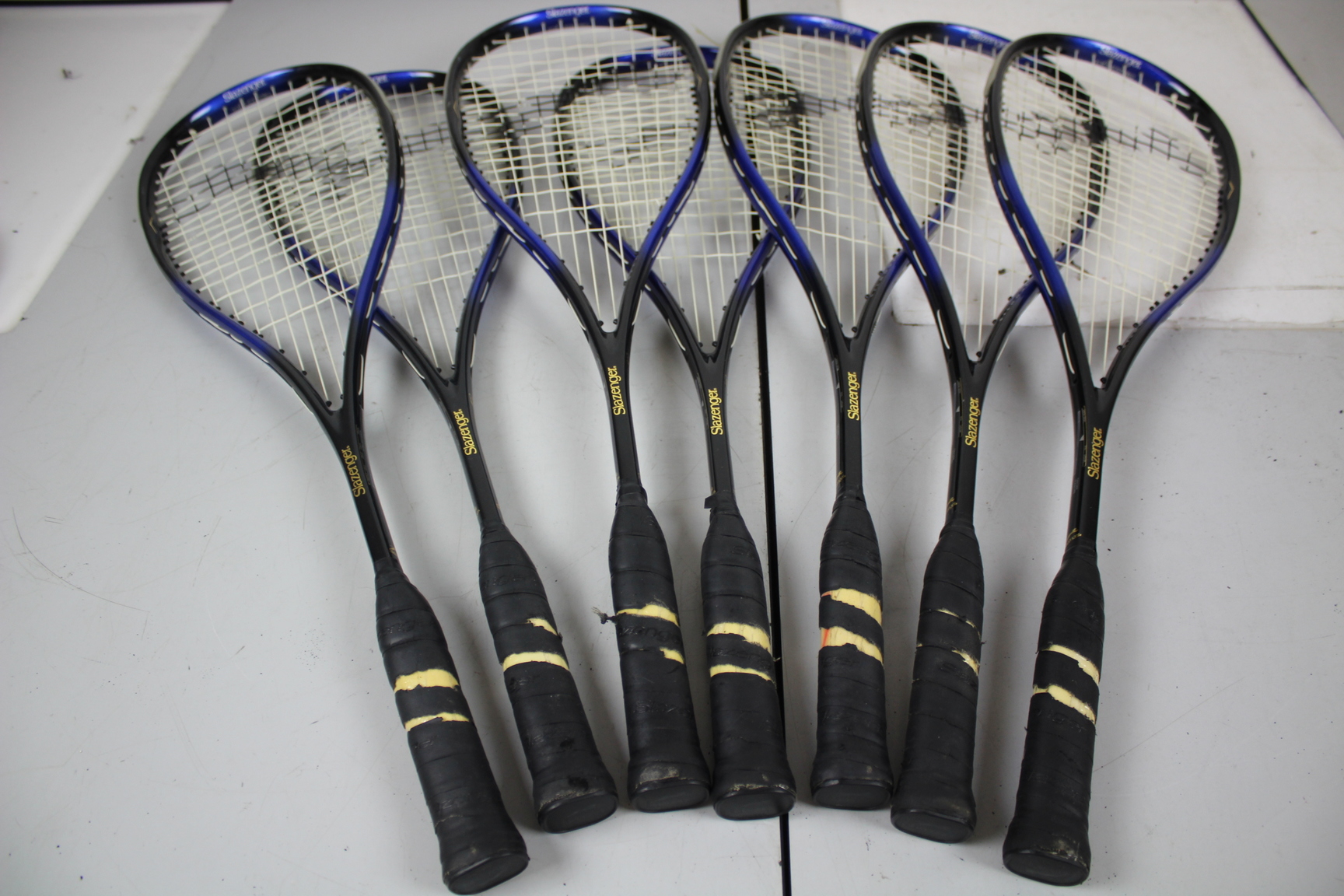 Image of Job Lot of 14 Squash Racquets Rackets Browning, Slazenger, Dunlop, Olympus, 