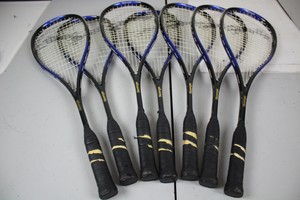 Thumbnail image of Job Lot of 14 Squash Racquets Rackets Browning, Slazenger, Dunlop, Olympus, 