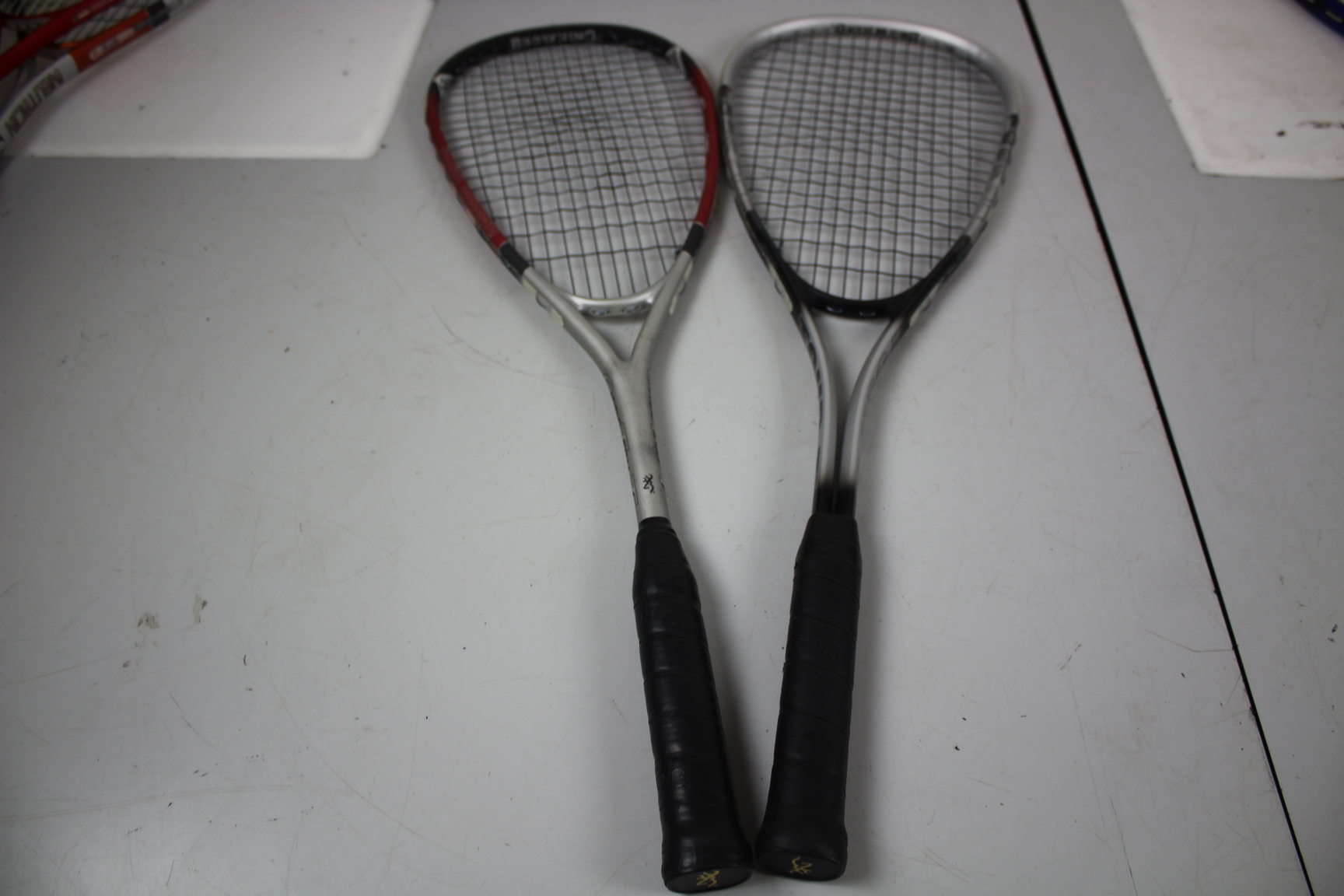 Image of Job Lot of 14 Squash Racquets Rackets Browning, Slazenger, Dunlop, Olympus, 