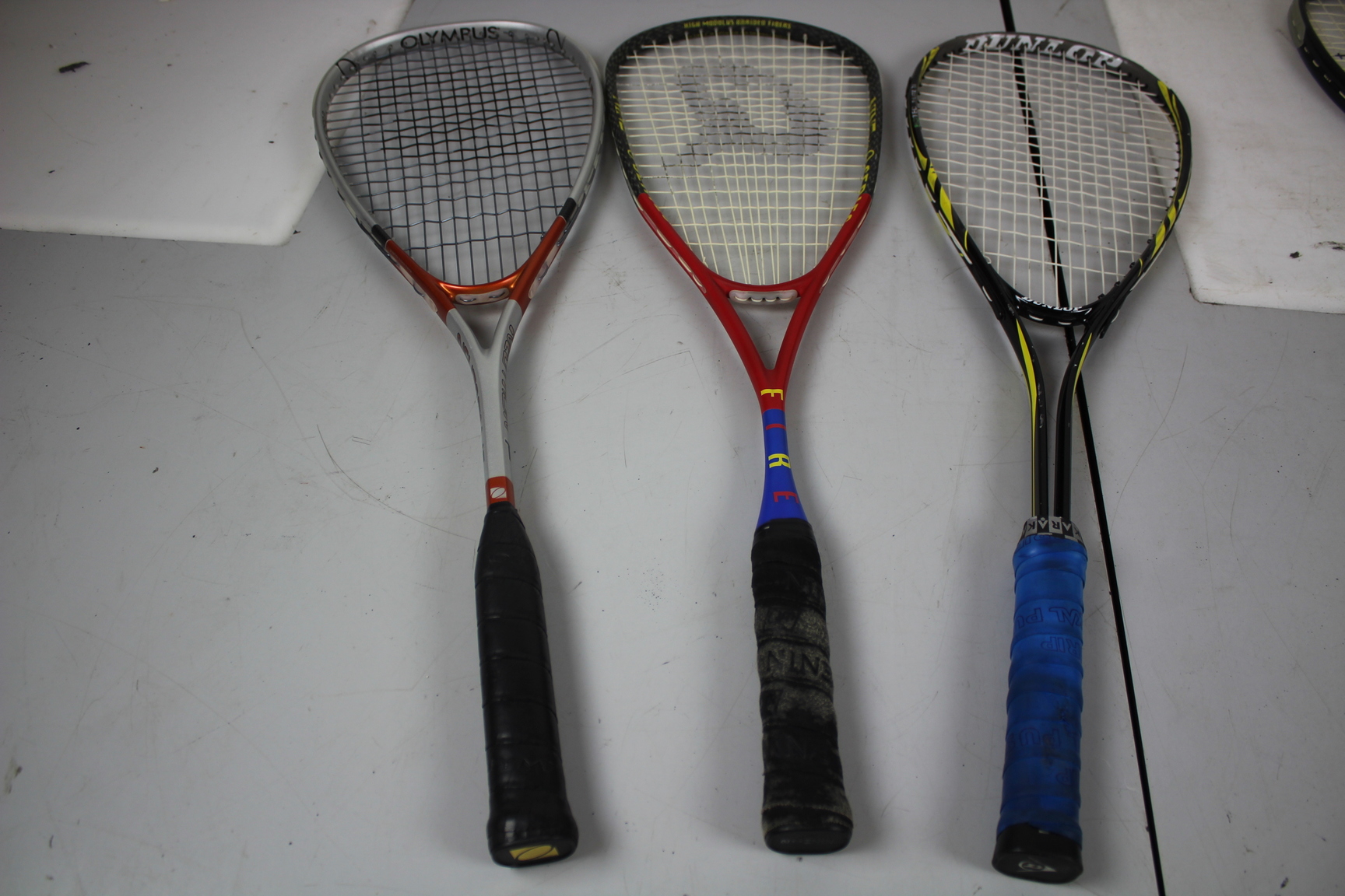 Image of Job Lot of 14 Squash Racquets Rackets Browning, Slazenger, Dunlop, Olympus, 